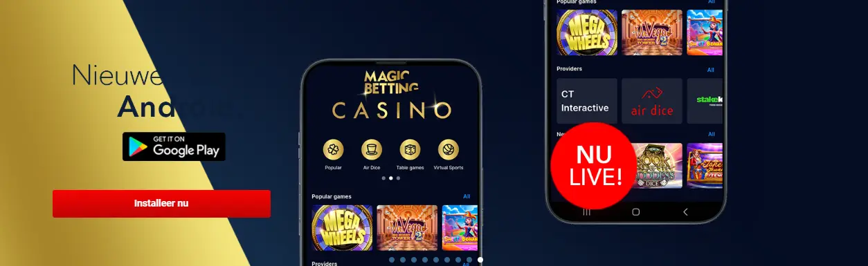 Toegang tot het casino via de officiële mobiele app
